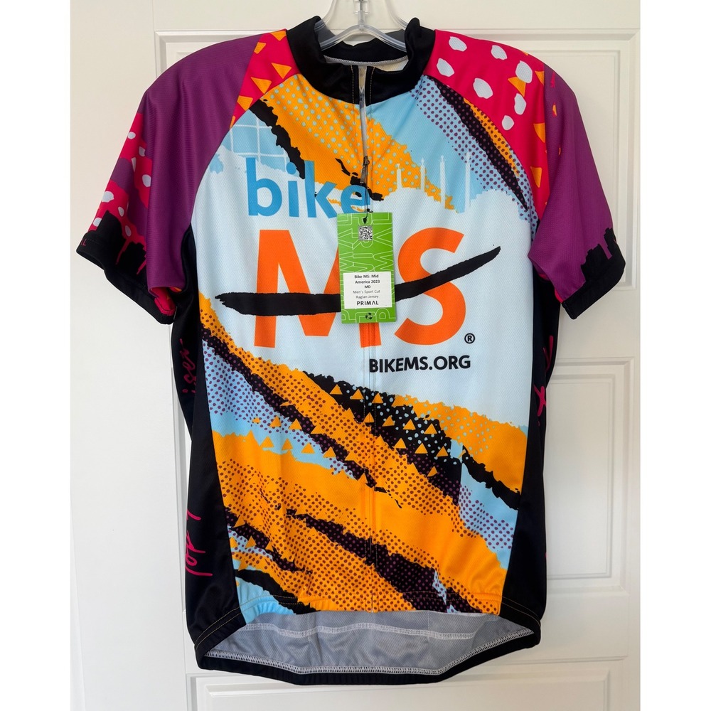 Primal Cycling Jersey‎ Mens Medium Kansas City 2023 Graphic Full Zip Raglan NWT
